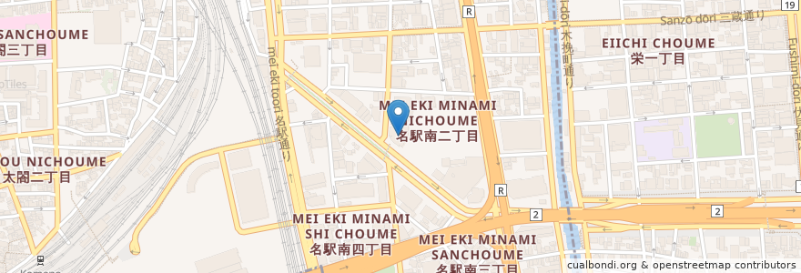 Mapa de ubicacion de マリエカリヨン名古屋 en Jepun, 愛知県, 名古屋市, 中村区.
