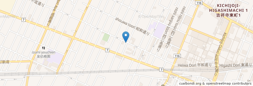 Mapa de ubicacion de ジョンぼち en ژاپن, 東京都, 武蔵野市.