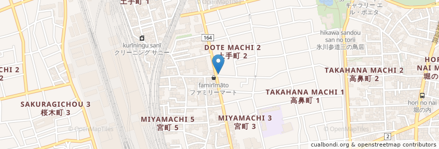 Mapa de ubicacion de カンラヤ en اليابان, 埼玉県, さいたま市, 大宮区.