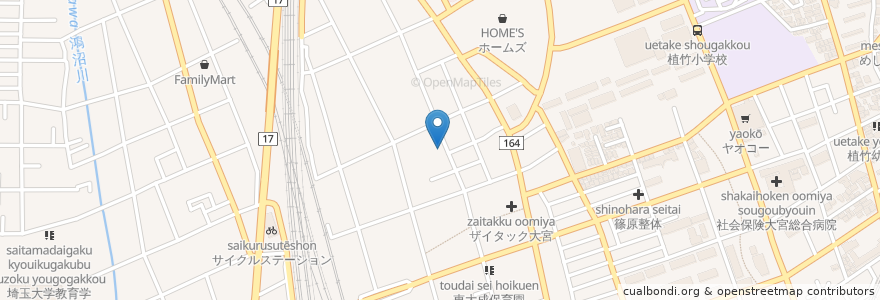 Mapa de ubicacion de なかじま総合内科クリニック en Japonya, 埼玉県, さいたま市, 北区.