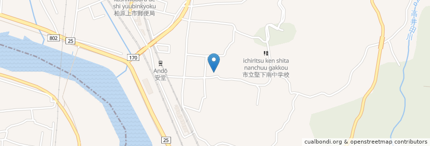 Mapa de ubicacion de 正休寺 en Giappone, Prefettura Di Osaka, 柏原市.