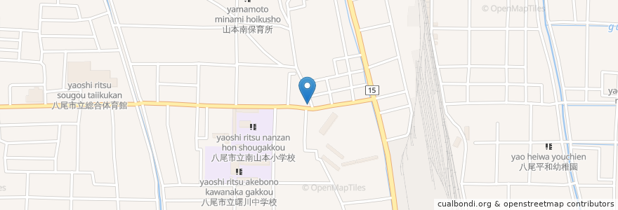 Mapa de ubicacion de 矢無田地蔵尊 en Japão, 大阪府, 八尾市.