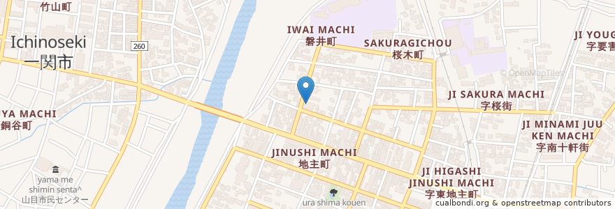 Mapa de ubicacion de 一関シネプラザ en ژاپن, 岩手県, 一関市.