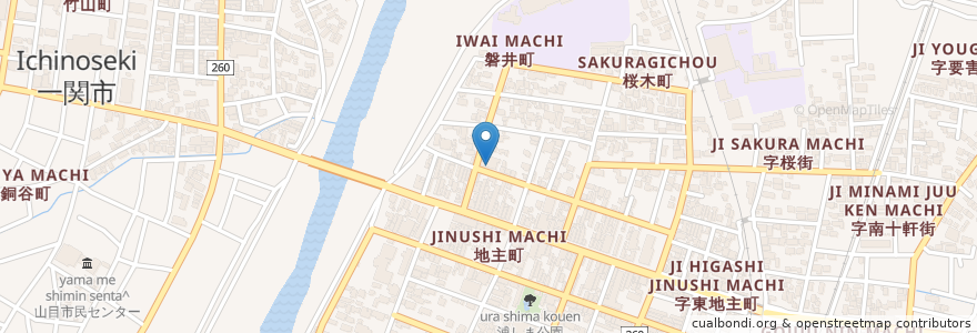 Mapa de ubicacion de KABURAYA en 日本, 岩手県, 一関市.