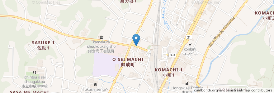 Mapa de ubicacion de katsuretsuwan en اليابان, كاناغاوا, 鎌倉市.