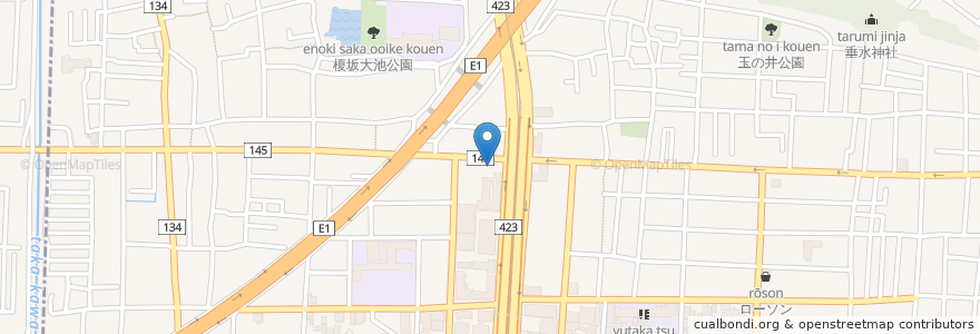 Mapa de ubicacion de Palette en Japonya, 大阪府, 吹田市.