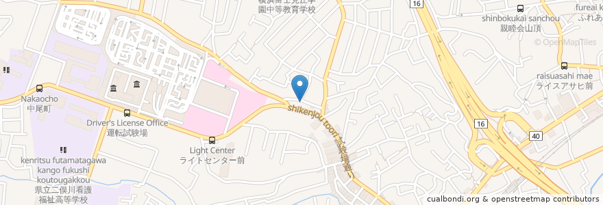 Mapa de ubicacion de たまがわクリニック en Japonya, 神奈川県, 横浜市, 旭区.