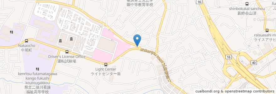 Mapa de ubicacion de うどん居酒屋　さるちゃん en Japan, 神奈川県, Yokohama, 旭区.