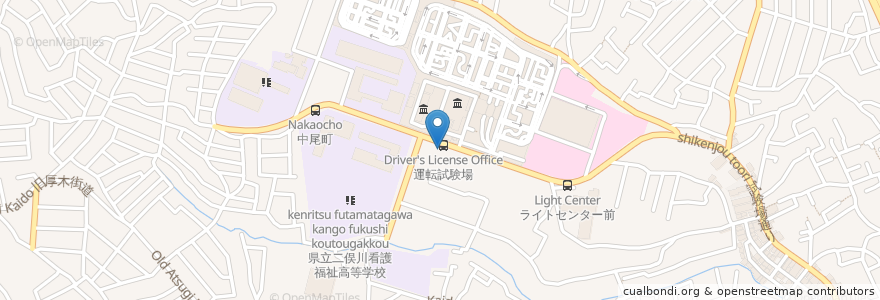 Mapa de ubicacion de CAFE de CRIE en Japan, Kanagawa Prefecture, Yokohama, Asahi Ward.