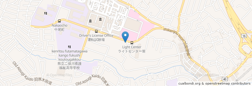 Mapa de ubicacion de 旭休日急患診療所 en 일본, 가나가와현, 요코하마시, 旭区.