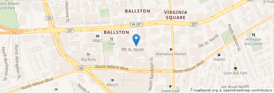 Mapa de ubicacion de Bloom dental en アメリカ合衆国, バージニア州, Arlington County, Arlington.