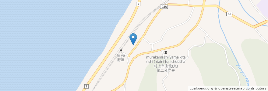 Mapa de ubicacion de お食事処なおき en Japonya, 新潟県, 村上市.