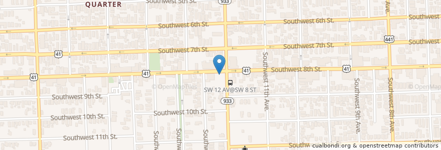Mapa de ubicacion de TD Bank en Verenigde Staten, Florida, Miami-Dade County, Miami.