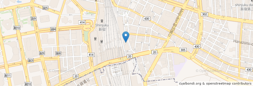 Mapa de ubicacion de KIRIN CITY Restaurant en 일본, 도쿄도, 신주쿠.