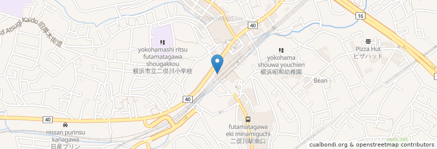Mapa de ubicacion de 星のうどん　庵 en Japão, 神奈川県, 横浜市, 旭区.