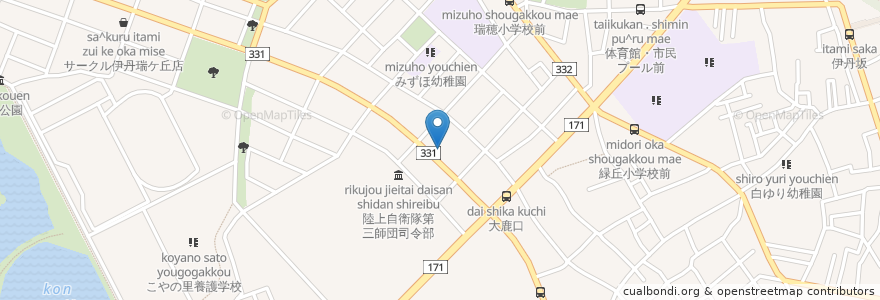 Mapa de ubicacion de にぎり長次郎 en اليابان, 兵庫県, 伊丹市.