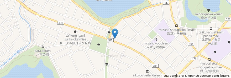 Mapa de ubicacion de 中島内科 en اليابان, 兵庫県, 伊丹市.