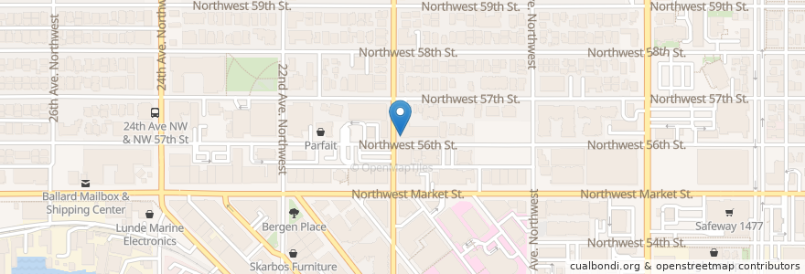 Mapa de ubicacion de Verve Bowls en Stati Uniti D'America, Washington, King County, Seattle.