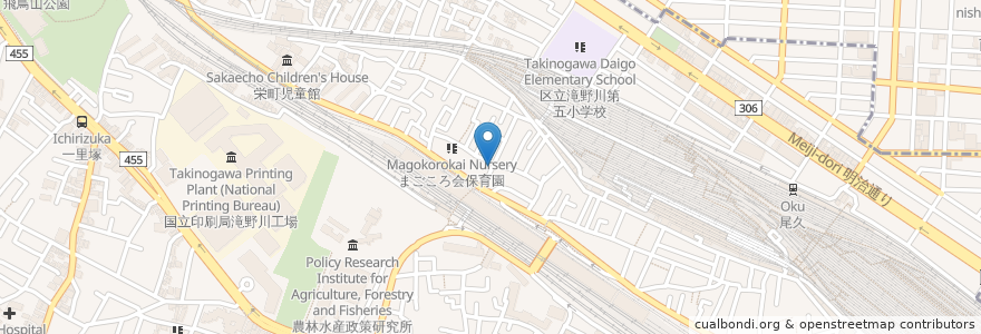 Mapa de ubicacion de リーフ薬局 en ژاپن, 東京都, 北区.