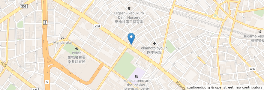 Mapa de ubicacion de ゆで太郎 en Giappone, Tokyo, Toshima.