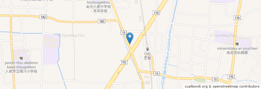 Mapa de ubicacion de みどり薬局 en Japão, 大阪府, 八尾市.