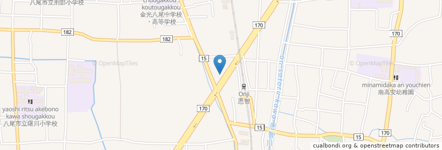 Mapa de ubicacion de 西村動物病院 en Japão, 大阪府, 八尾市.