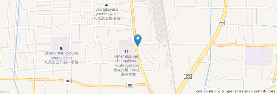 Mapa de ubicacion de Waveee en اليابان, أوساكا, 八尾市.