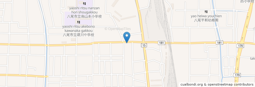 Mapa de ubicacion de ゆき こどもクリニック en 日本, 大阪府, 八尾市.