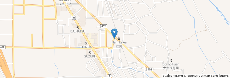 Mapa de ubicacion de 千成餅食堂 亀岡店 en Япония, Киото, Камеока.