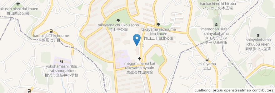 Mapa de ubicacion de 横浜銀行 en 일본, 가나가와현, 요코하마시.