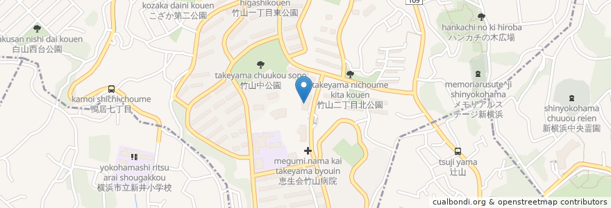 Mapa de ubicacion de くすりのサニタ en Japon, Préfecture De Kanagawa, 横浜市.