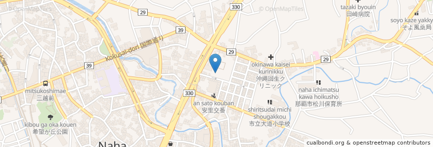 Mapa de ubicacion de 韓国食堂アリラン en Япония, Окинава, Наха.