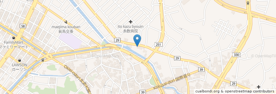 Mapa de ubicacion de コザ信用金庫 en Japonya, 沖縄県, 那覇市.
