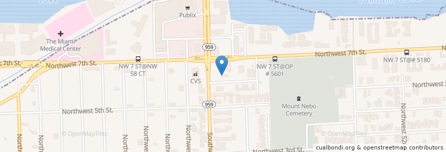 Mapa de ubicacion de Wendy's en Amerika Birleşik Devletleri, Florida, Miami-Dade County.