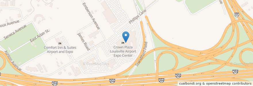 Mapa de ubicacion de Blue Horse Cafe en الولايات المتّحدة الأمريكيّة, كنتاكي, مقاطعة جفرسون, Louisville.