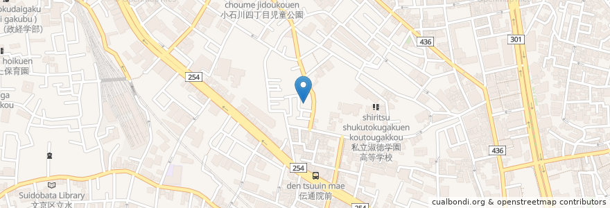 Mapa de ubicacion de 法蔵院 en اليابان, 東京都, 文京区.