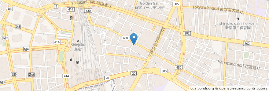 Mapa de ubicacion de 杜の都 太助 en Japón, Tokio, Shinjuku.
