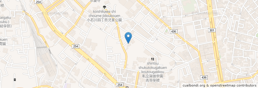 Mapa de ubicacion de 歌舞伎湯 en 일본, 도쿄도, 분쿄구.