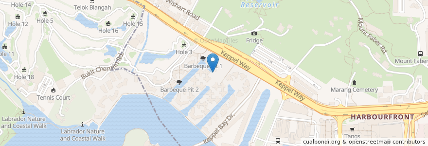 Mapa de ubicacion de BBQ 8 en Сингапур, Southwest.