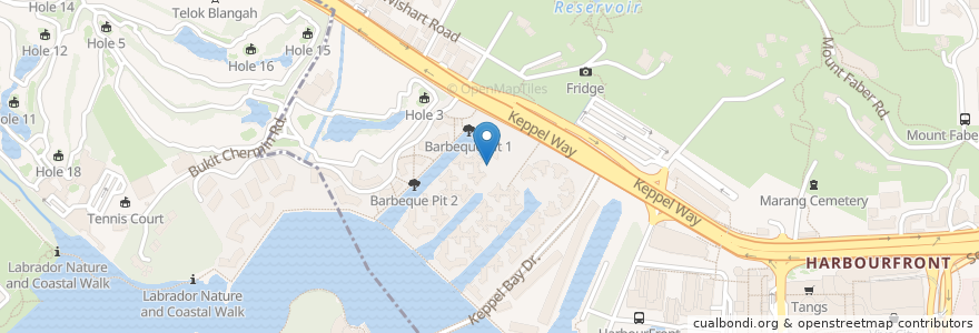 Mapa de ubicacion de BBQ 7 en シンガポール, Southwest.