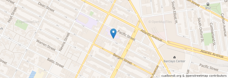 Mapa de ubicacion de Brooklyn High School of the Arts en アメリカ合衆国, ニューヨーク州, New York, Brooklyn.