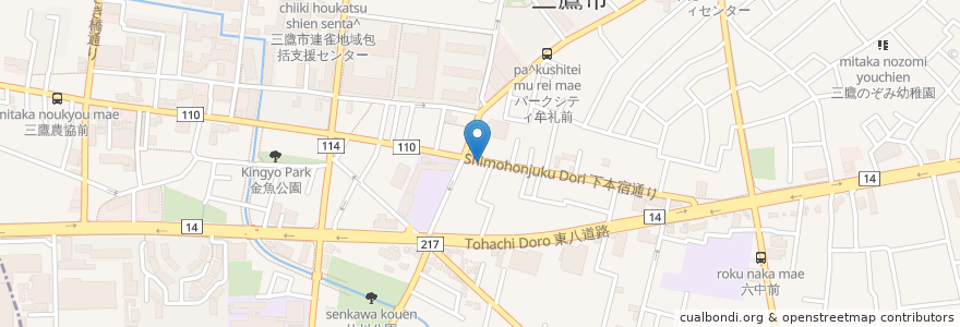 Mapa de ubicacion de リパーク三鷹市新川３丁目第二 en Japon, Tokyo, 三鷹市.