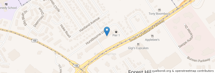 Mapa de ubicacion de Chuck E. Cheese's en 미국, Kenekuke, Jefferson County, Louisville.