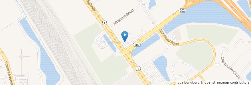 Mapa de ubicacion de Shell Express en Amerika Syarikat, Florida, Duval County, Jacksonville.