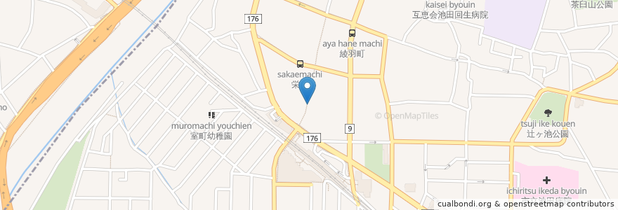 Mapa de ubicacion de いわ寿司 en Japón, Prefectura De Osaka, 池田市.
