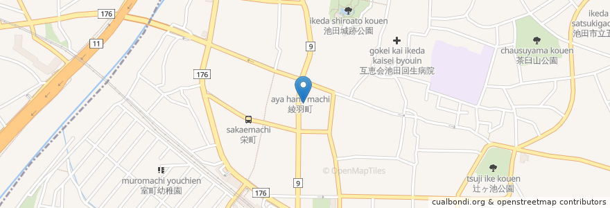 Mapa de ubicacion de スパローハウス en Japan, 大阪府, 池田市.