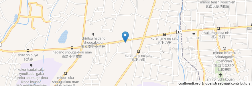 Mapa de ubicacion de ナチュラルカフェ Gosou en Japão, 大阪府, 池田市.