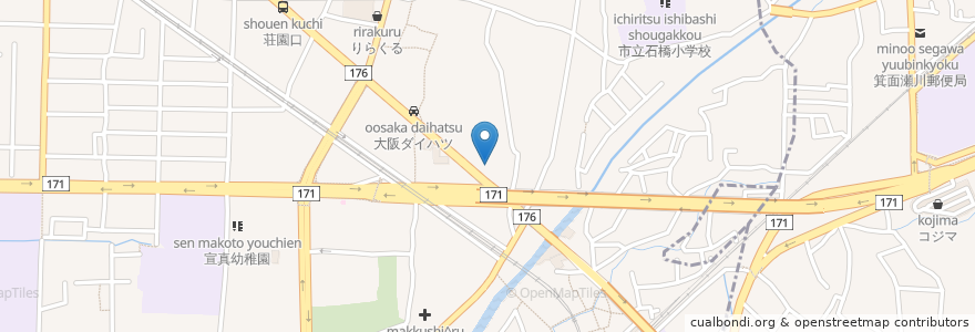 Mapa de ubicacion de さやま外科クリニック en Japan, Präfektur Osaka, 池田市.