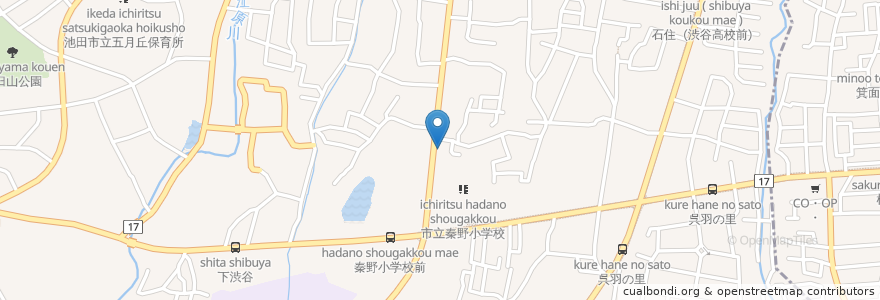 Mapa de ubicacion de たむらこどもクリニック en Japão, 大阪府, 池田市.