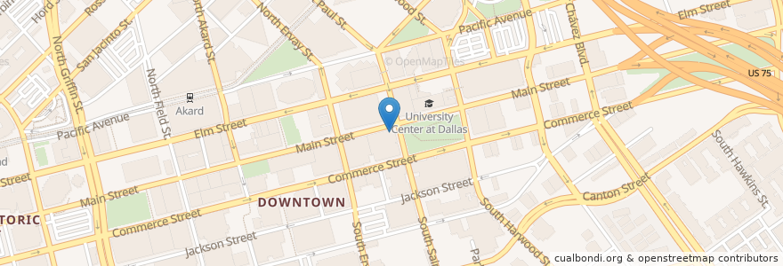 Mapa de ubicacion de Wild Salsa en الولايات المتّحدة الأمريكيّة, تكساس, Dallas, Dallas County.